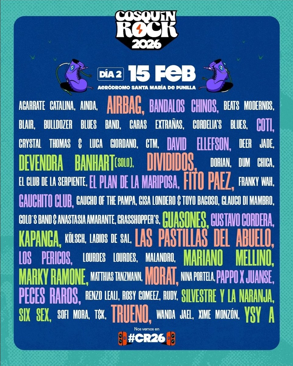 ¿Qué tenés que hacer el 15/2?

¡NOS VEMOS EL DÍA 2! <a href="/Cosquin_Rock/">Cosquín Rock</a>