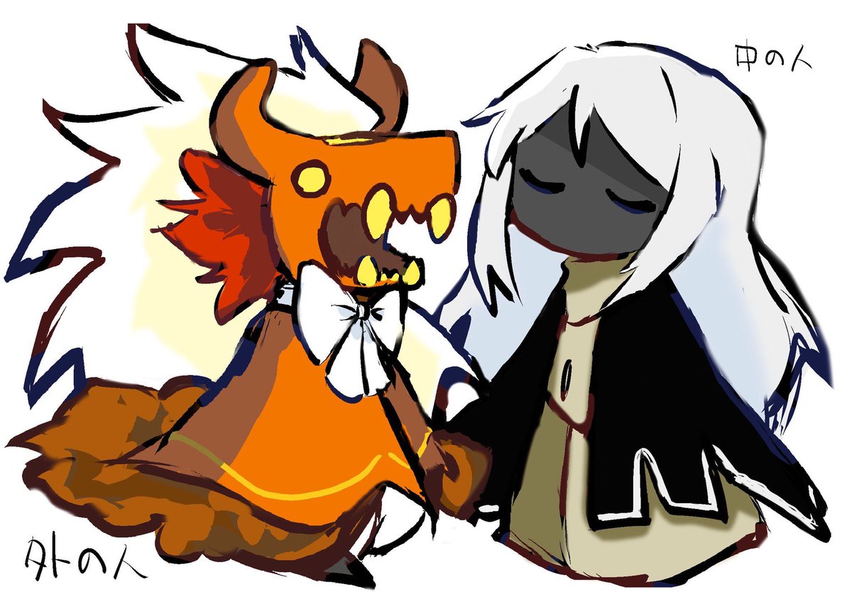 名前はないので

外交的な外の人、内向的な中の人です！
（skyアバター）と（リアル）です