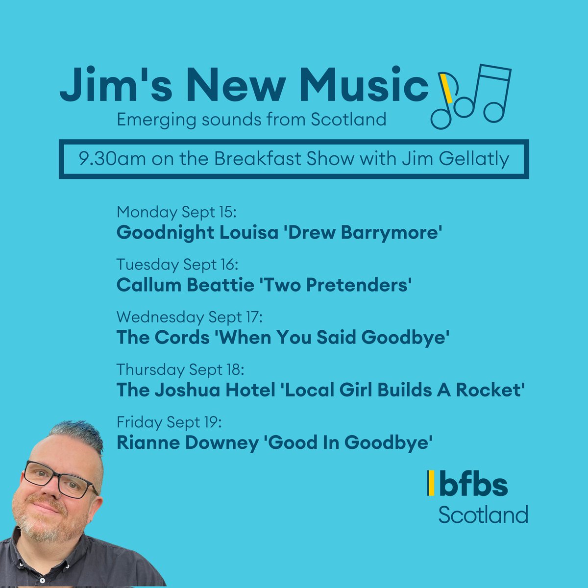 Jim Gellatly (@jimgellatly) on Twitter photo I’ve more new music from Scotland to share on the BFBS Scotland Breakfast Show! 🏴 
📻 bfbs.com/scotland I’ve more new music from Scotland to share on the BFBS Scotland Breakfast Show! 🏴 
📻 bfbs.com/scotland