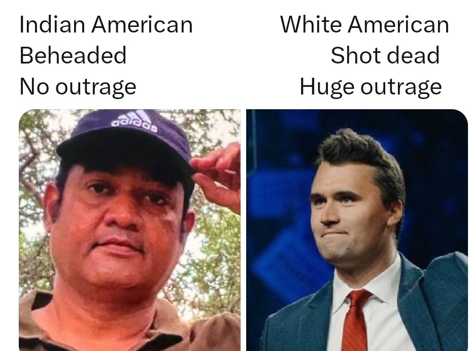 NationIndi16621's tweet photo. @THE_SQUADR0N Double standard. Charlie was also anti India. #ChandraNagamallaiah
#Dallas
#UnitedStates #CharlieKirk https://t.co/xReUraxsMC