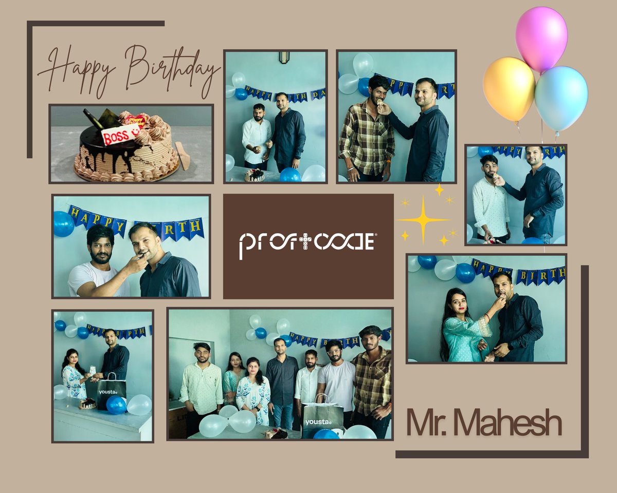 proftcode's tweet image. 🎉 Happy Birthday to Our Respected Leader! 🎉
Today at Proftcode, we celebrated our Boss’s birthday with joy &amp;amp; gratitude. 🙌 wishing you success, happiness &amp;amp; good health always! 💐
Warm wishes,
Team Proftcode 💐
#Proftcode #TeamProftcode #Leadership #BirthdayCelebration