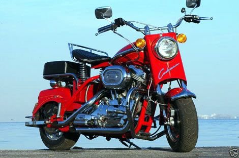 Fancy something different, this 1961 bushman Scooter fitted with a Harley Davidson Sportster engine sold for $15,000 ten years ago!