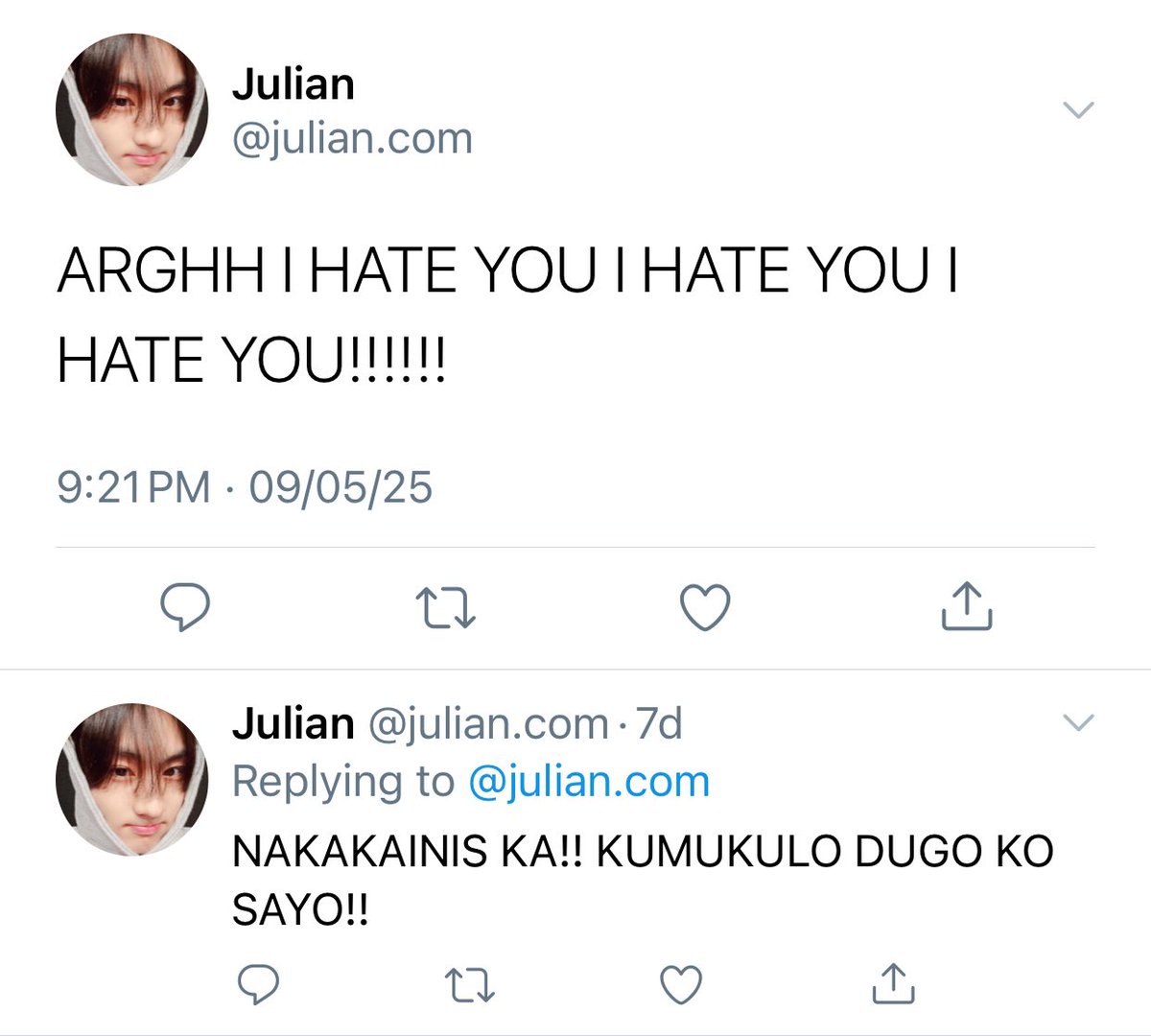enhaskyz's tweet photo. a #jaywon few tweets au

wherein Julian and Dominic are always fighting at school, unaware that the chatmate they talk to every day, and rely on for comfort—is actually each other. https://t.co/3nv0hIpnSG
