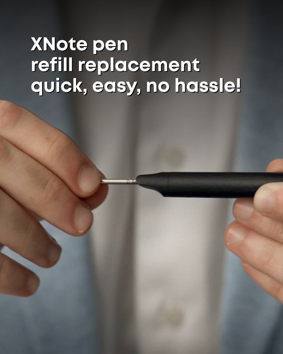 XNote_AI's tweet image. XNote Pen Refill Replacement Quick, Easy, No Hassle!
No need to worry when your refill runs out! The XNote pen uses a D1 type refill, which is easy to replace, ensuring smooth and consistent ink flow for everyday writing tasks.
The pack includes 5 refills for long lasting use.…