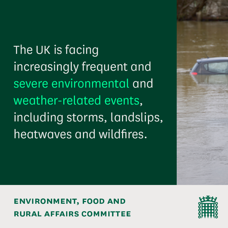 CommonsEFRA's tweet photo. We've launched an inquiry into the UK's climate and weather resilience👇