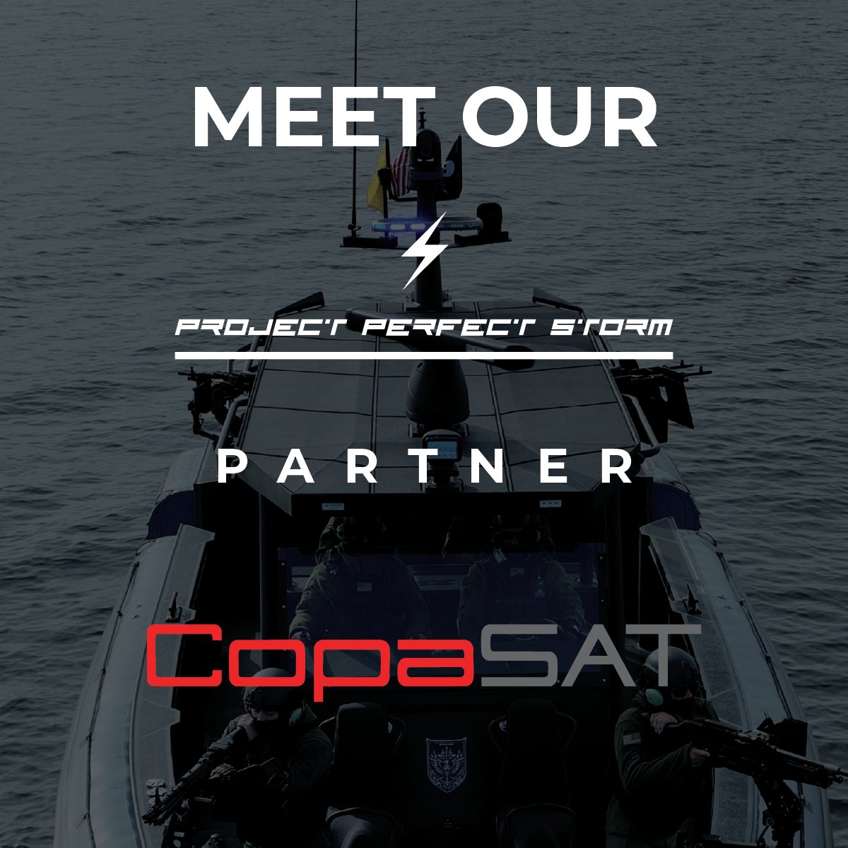 OCM_Boats's tweet photo. From the frontline to the furthest edge of operations, we’re proud to feature CopaSAT as a Project Perfect Storm partner.

#ProjectPerfectStorm #BuiltByMany #CopaSAT #OceanCraftMarine #MissionAdvantage https://t.co/lRZaaktXhA
