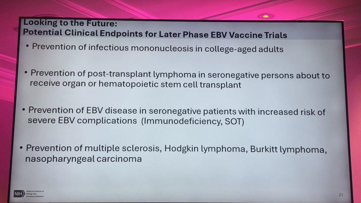 Looking to the future ya están los primeros estudios en fase I  para la vacuna contra VEB 🫶🏻otra vacuna que va a prevenir el cáncer!