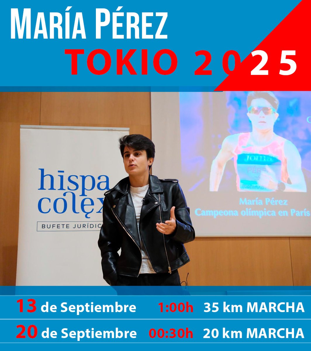 Desde HispaColex animamos a nuestra campeona María Pérez en el Mundial de Tokio 2025 🥇

✨ Nos llena de orgullo haberte acompañado desde los inicios y que nos veas como una familia que está siempre a tu lado

💙 HispaColex está contigo. ¡Vamos María!
