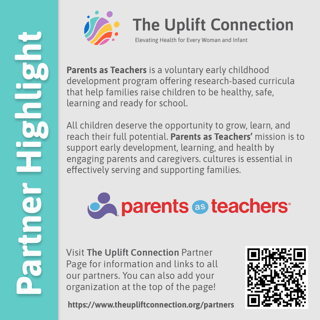 UpliftMO's tweet image. Each week we spotlight a partner at The Uplift Connection! This week: Parents as Teachers, supporting early childhood development.

Join our network to uplift maternal &amp;amp; infant health in Missouri:

🔗 theupliftconnection.org/partners

#MaternalHealth #MOHealth #ParentsAsTeacher