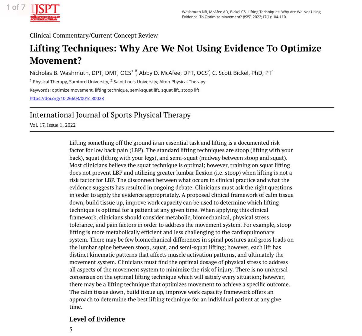 Lifting Techniques: Why Are We Not Using Evidence To Optimize Movement?

pmc.ncbi.nlm.nih.gov/articles/PMC87…