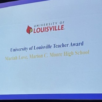 mooremustangs's tweet photo. Congratulations to our very own Mariah Love for receiving the University of Louisville Teacher Award at the 2025 Baird Excellence Awards!
#KNOWmoore https://t.co/5uj3tBG7Jo