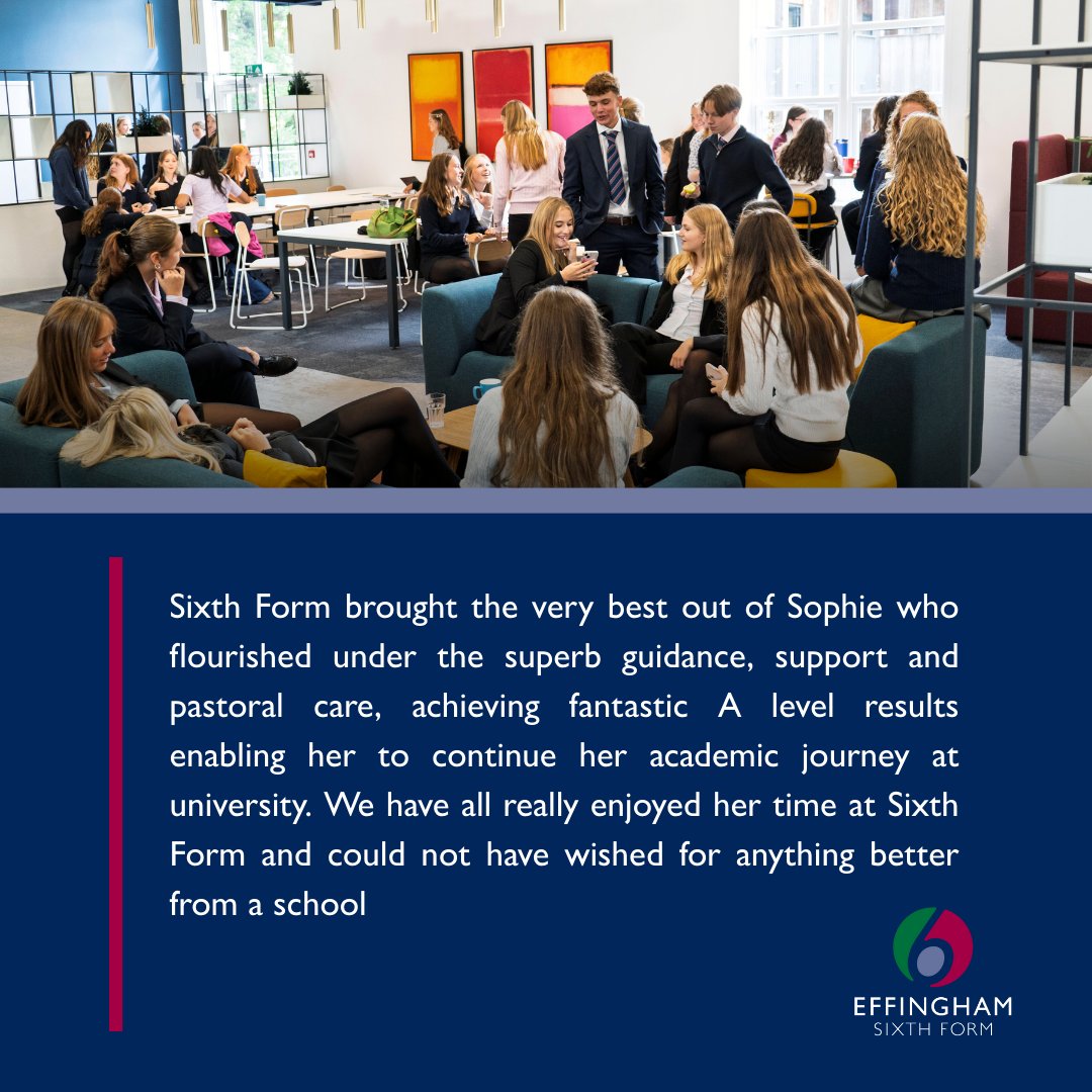 EffinghamSixth's tweet photo. Stories from our community remind us how much effort, support and ambition go into every success at Effingham Sixth Form.

 join us at our Open Evening on Thursday 25 September.

Sign up here: https://t.co/MKqEDzXjhp https://t.co/isjmwRvEQf