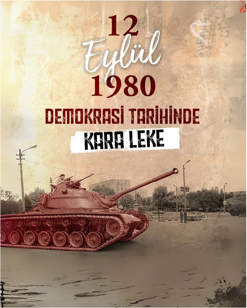 Millet iradesini yok sayarak, milletimize büyük acılar yaşatan #12Eylül darbesini şiddetle kınıyor ve lanetliyor, demokrasi şehitlerimizi rahmetle ve minnetle anıyorum. 

Demokrasi tarihimizin kara lekesi 12 Eylül’ü unutmayacağız, unutturmayacağız.
