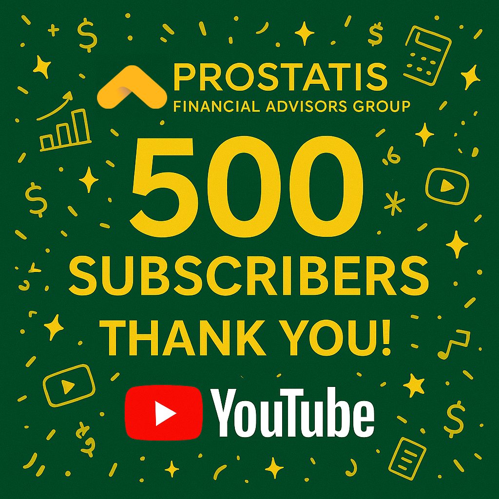 ProstatisFinan1's tweet image. 🎉 Milestone alert! 🚀 From everyone on our team, THANK YOU for tuning in, subscribing, and supporting our mission to bring you valuable financial insights. 💛💚 We couldn’t have done it without you! #ProstatisFinancial #YouTube #ThankYou #StaySavvy #Milestone 

👉 Subscribe &amp;amp;…
