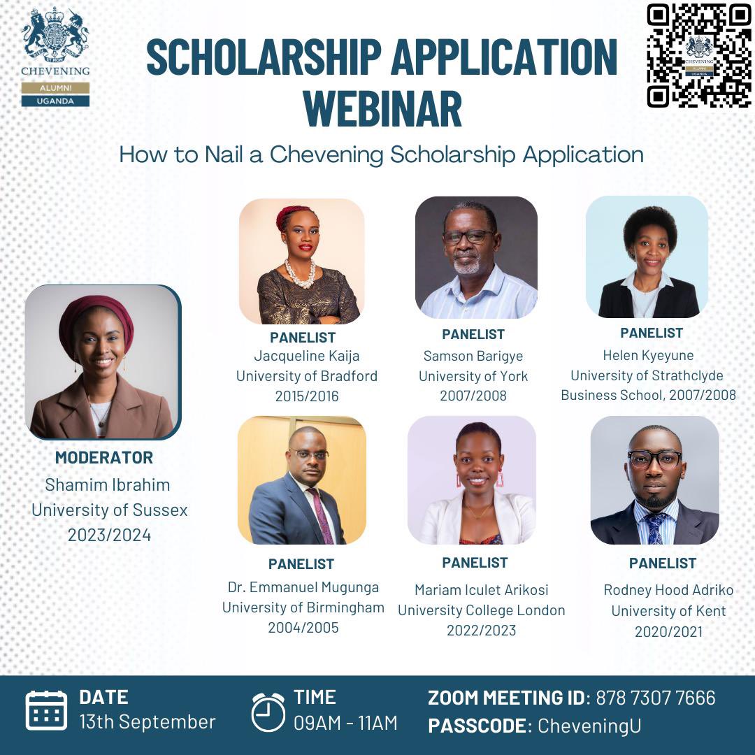 Liberty Christopher (@owobusingye) on Twitter photo Topic: CAAU Webinar: Chevening Scholarship & Application
Time: Sep 13, 2025 08:30 AM Nairobi
Join Zoom Meeting
us06web.zoom.us/j/87873077666?…
Meeting ID: 878 7307 7666
Passcode: CheveningU
<a href="/CheveningUganda/">Chevening Alumni Uganda</a> Topic: CAAU Webinar: Chevening Scholarship & Application
Time: Sep 13, 2025 08:30 AM Nairobi
Join Zoom Meeting
us06web.zoom.us/j/87873077666?…
Meeting ID: 878 7307 7666
Passcode: CheveningU
<a href="/CheveningUganda/">Chevening Alumni Uganda</a>