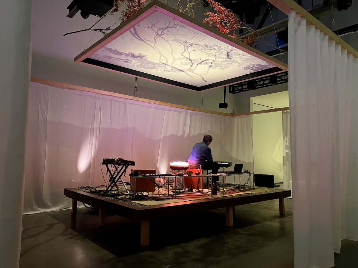 O2Eventworks's tweet image. For Audio-Technica, we built a Japanese tea house–inspired structure with custom tables, vinyl displays, a laser-cut sign, rigged branches for shadow play, full lighting, and audio for 5+ live recording setups. All designed with a modern industrial edge.

#CustomFabrication