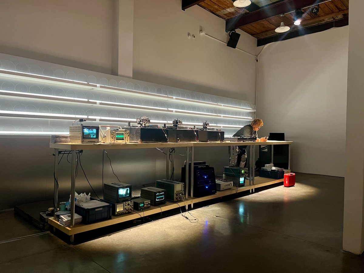 O2Eventworks's tweet image. For Audio-Technica, we built a Japanese tea house–inspired structure with custom tables, vinyl displays, a laser-cut sign, rigged branches for shadow play, full lighting, and audio for 5+ live recording setups. All designed with a modern industrial edge.

#CustomFabrication