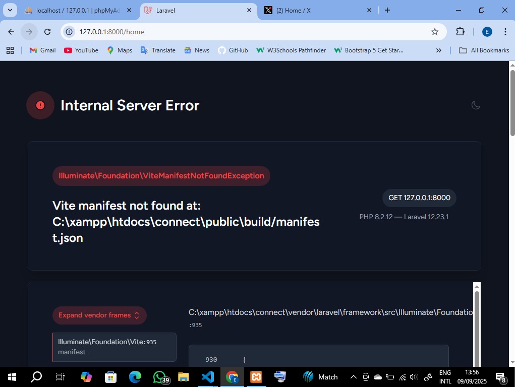 ehigie_glo77819's tweet image. Can you fix this error?
It’s one of the most common Laravel mistakes after scaffolding with Bootstrap.
I’ll post the answer later — let’s see who figures it out first 😏
#Laravel #WebDev #DevChallenge #100DaysOfCode