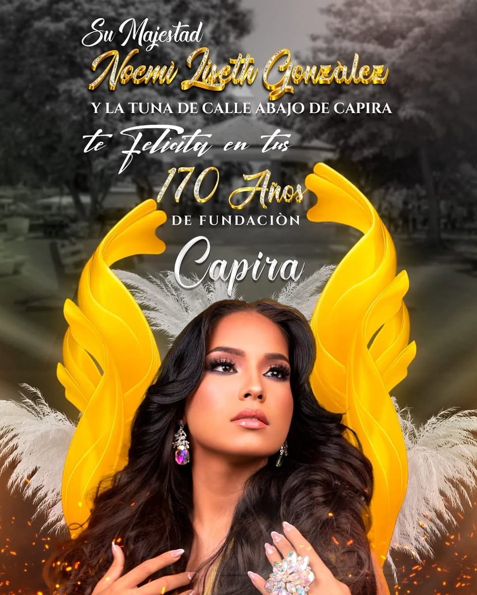 La Tuna de Calle Abajo de Capira y Su Majestad Noemí González, Reina Zafiro #45, celebramos con orgullo y alegria los 170 años de creación de nuestro querido y amado distrito de Capira.