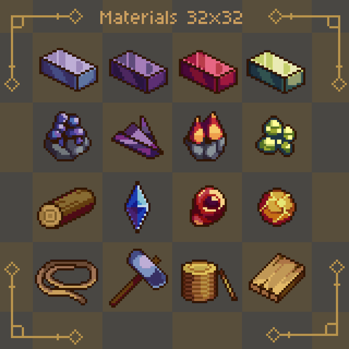 Sgifch_io's tweet photo. My little pack of sprites made of materials and swords
https://t.co/YjgDnpZGJ8

#art #digitalart #pixelart #gamedev #indiedev #aseprite https://t.co/Mg1LUuZ4Yj