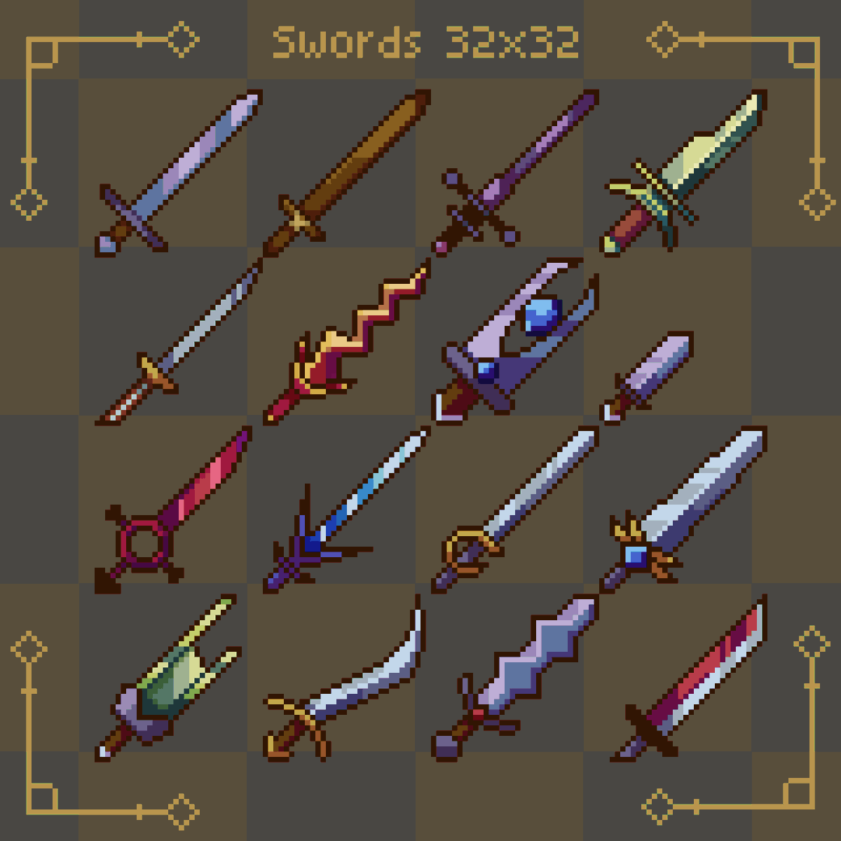 Sgifch_io's tweet photo. My little pack of sprites made of materials and swords
https://t.co/YjgDnpZGJ8

#art #digitalart #pixelart #gamedev #indiedev #aseprite https://t.co/Mg1LUuZ4Yj