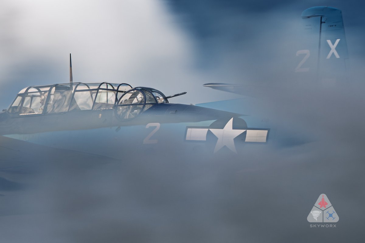 Skyworx_Media's tweet photo. One thing I enjoy about some airshows and warbirds is when the mix in the pyro to give the TMB's and SDB's that "beach assault" feel.  You're seeing a glimpse of what I might have looked like at Peleliu or Tarawa.  Blows my mind...

#airshow #aviaiton #avgeek #WW2 #Pacific https://t.co/TTDL2xqVhw