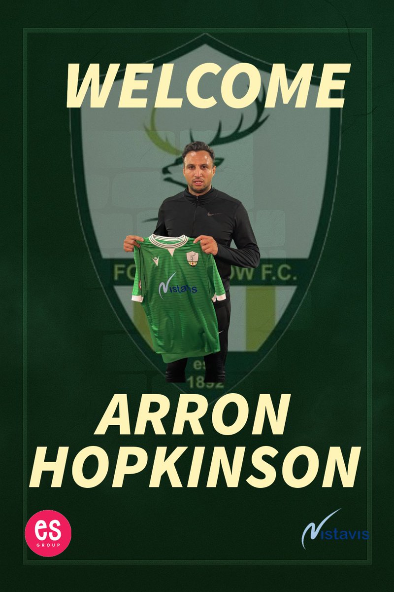 Frow are delighted to welcome Arron Hopkinson on dual registration from <a href="/CrowboroughAFC/">Crowborough Athletic FC</a> 

An experienced winger, Arron has also represented Bognor Regis Town, Hastings United, and Eastbourne United.

We’re excited to have him on board — welcome to Frow, Arron! 

Up the Frow 🟢