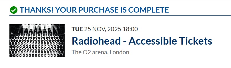 Got these. As a lifelong fan all I can say is I hope they open the show with Pop Is Dead and end with a triple Banana Co encore. #Radiohead 🍌