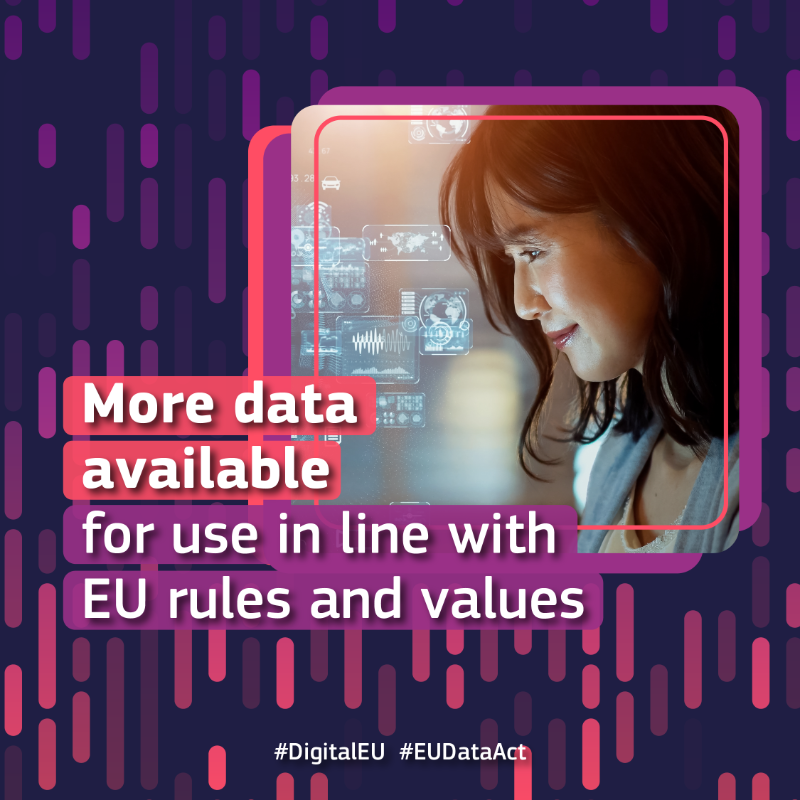 EU_Justice's tweet photo. From today, the EU’s landmark Data Act becomes applicable across all EU countries.
This groundbreaking law sets fair rules for data use, unlocking opportunities for innovation, competitiveness & growth in Europe’s digital economy.
Read more about #EUDataAct ↓
@DigitalEU