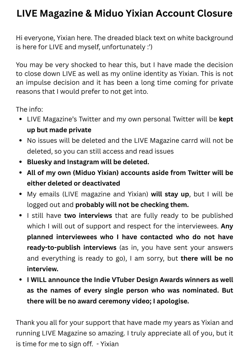 LiveMagazineNow's tweet photo. An Announcement.

Over the next few days everything I have listed will be happening.

Thank you for your support ❤️ https://t.co/eA6esQ454Y