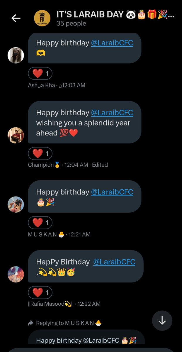 LaraibCFC's tweet image. Thank you for the warm birthday wishes ❤️ you  #FRIENDOS people make my birthday special every year. Blessed with the best people in my life.... ❤️😌