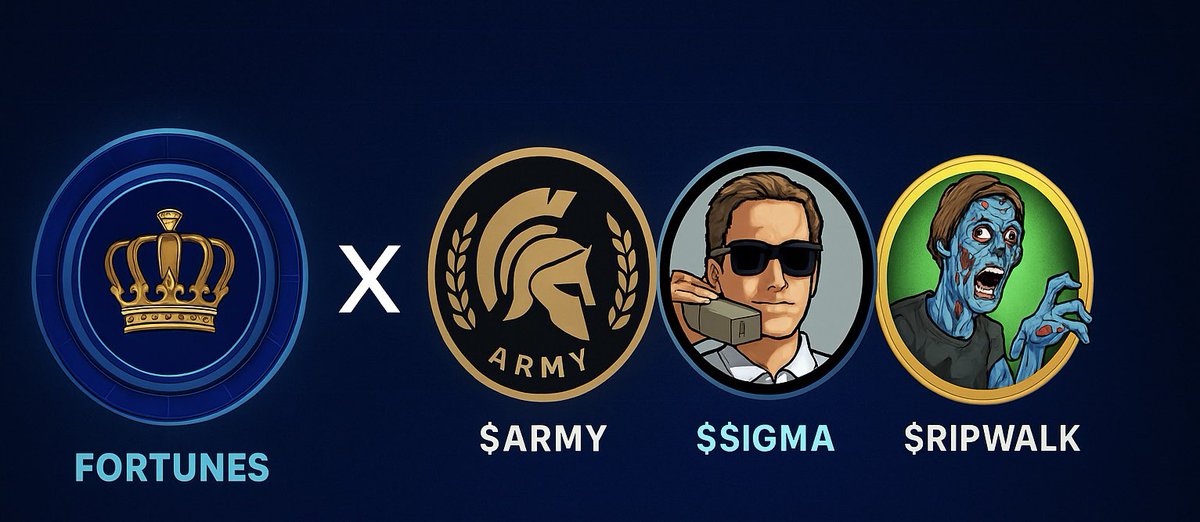 NFT Evolutionz (@nftevolutionz) on Twitter photo <a href="/Fortunes_X/">Fortunes | Play @ Fortunes.app</a> is now part of  NFT Evolutionz.
$ARMY, $SIGMA, and $RIPWALK are already live on Coinflip + Blackjack.
Which one are you playing with today? <a href="/Fortunes_X/">Fortunes | Play @ Fortunes.app</a> is now part of  NFT Evolutionz.
$ARMY, $SIGMA, and $RIPWALK are already live on Coinflip + Blackjack.
Which one are you playing with today?