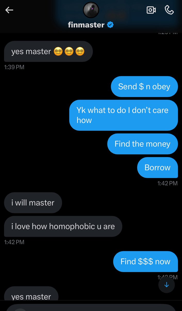 Alright y’all rly want more😈
ma DMs full AF so here’s one more “Master” broke n obedient.