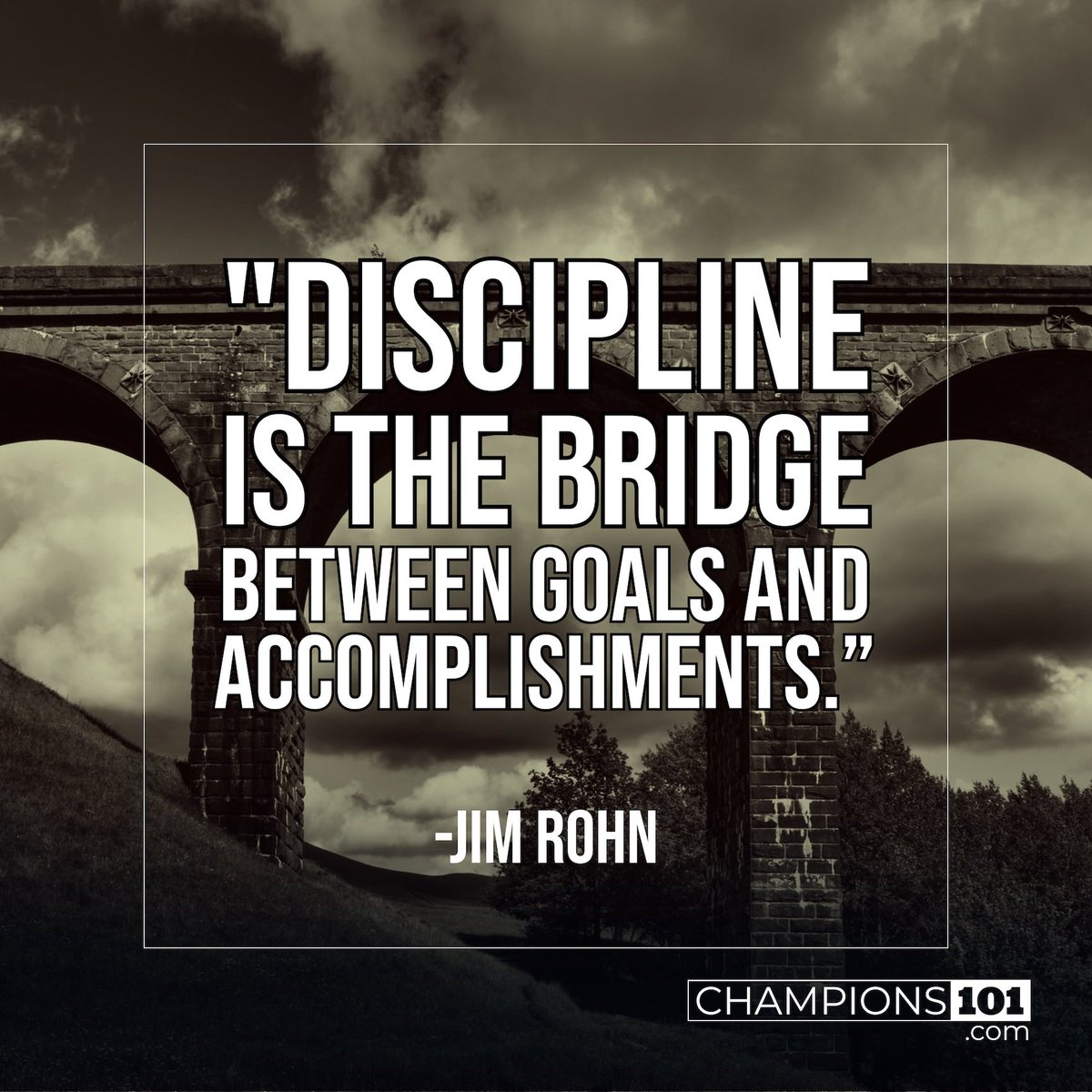 Travis Daugherty (@coachtdaugherty) on Twitter photo “That’s what discipline is. It’s the decision we make each day - and often many times each day - to do the hard but necessary things that success requires us to do.”
Read this week’s <a href="/Champions_101/">Champions 101</a> Newsletter, “Build Your Bridge,” here: bit.ly/3Thpg4J “That’s what discipline is. It’s the decision we make each day - and often many times each day - to do the hard but necessary things that success requires us to do.”
Read this week’s <a href="/Champions_101/">Champions 101</a> Newsletter, “Build Your Bridge,” here: bit.ly/3Thpg4J