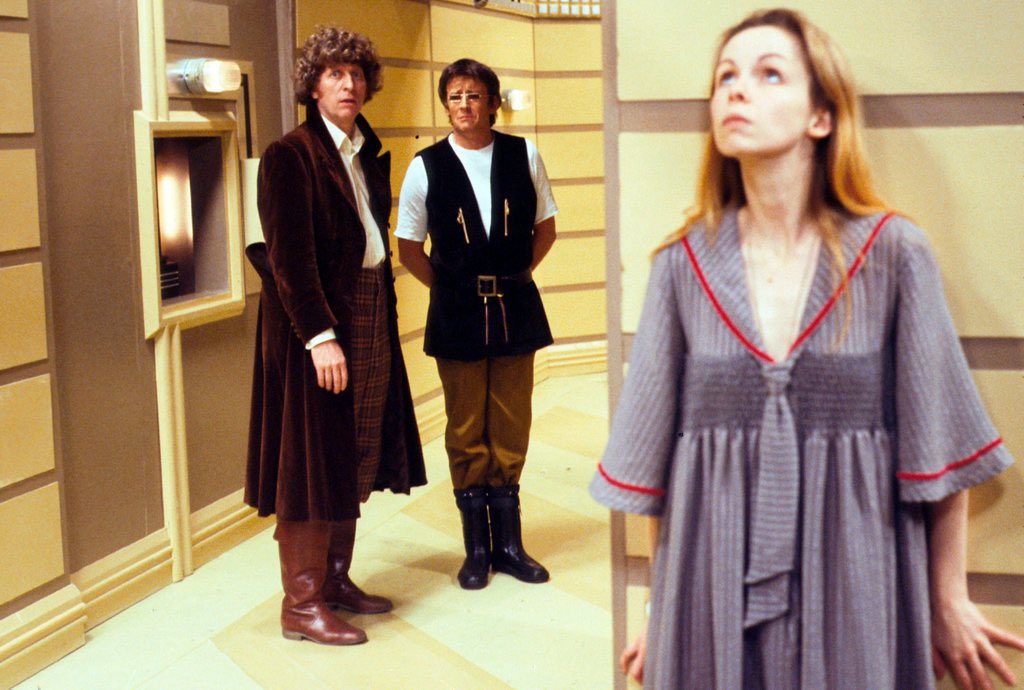romanasthinkers's tweet photo. lalla ward, tom baker and lewis fiander for the nightmare of eden (1979) https://t.co/jVsZgka42i
