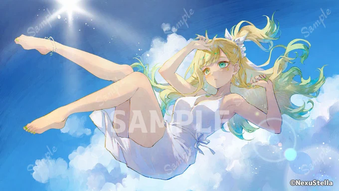 NexuStella所属/月成るくす様 『青のすみか』 歌ってみたMVイラストを担当させていただきました