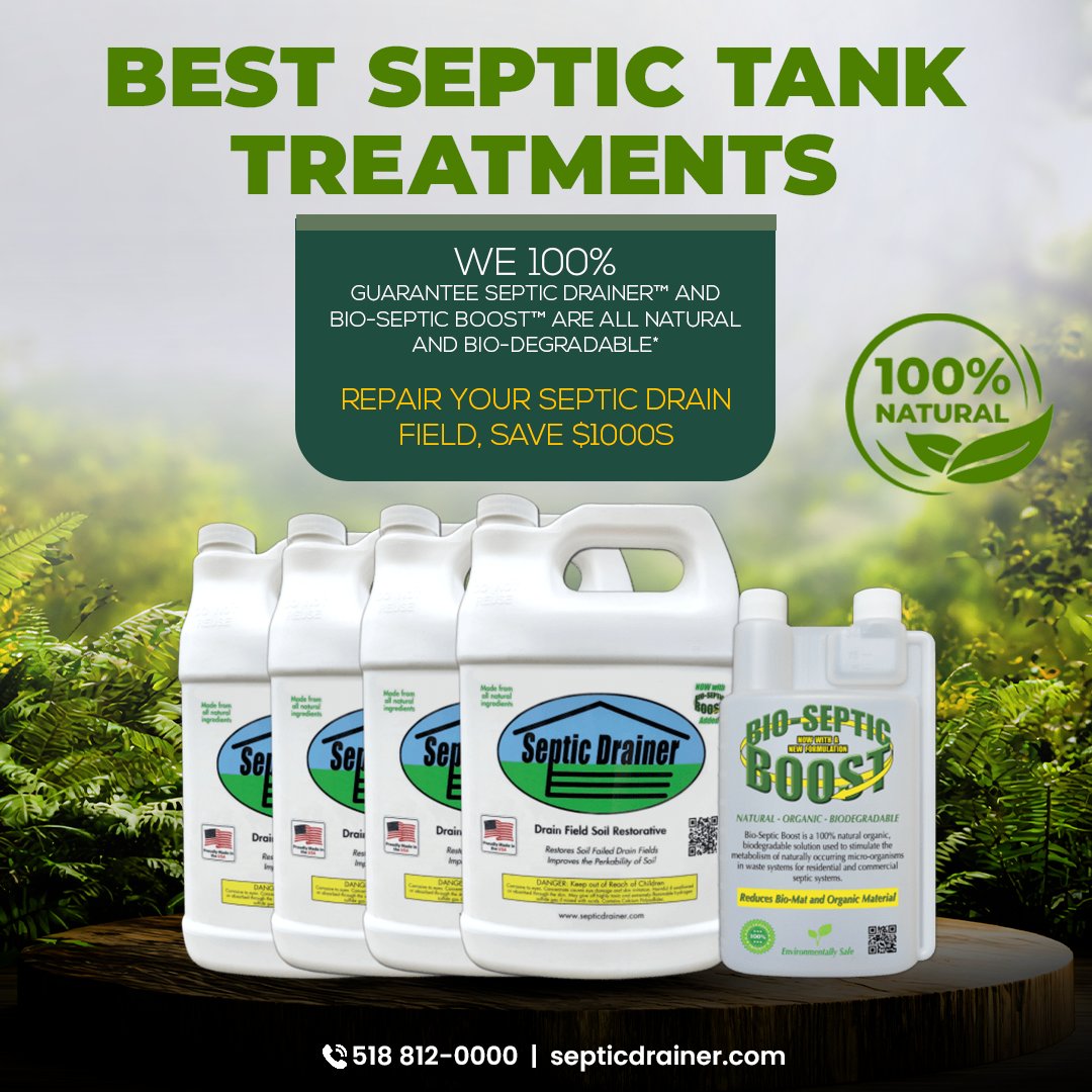Septic trouble? The best fixes work underground. Septic Drainer breaks sodium-bound soil, while Bio-Septic Boost clears Bio-Mat. Together, they restore flow &amp; revive failing systems—no digging required. 

👉 bit.ly/3JVu24c

#SepticDrainer