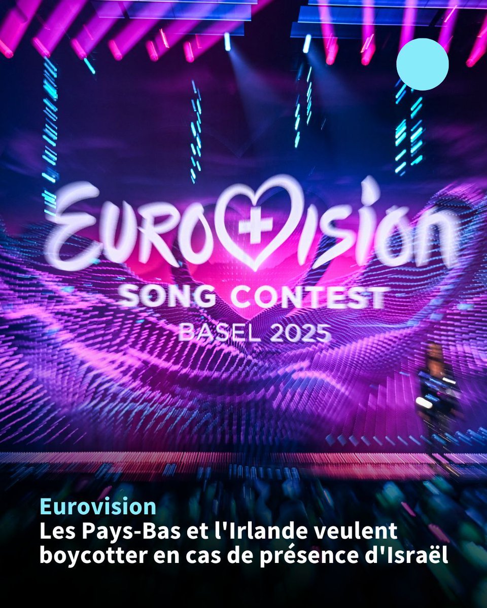 🎵 Les Pays-Bas et l'Irlande boycotteront l'Eurovision l'an prochain si Israël y participe, a annoncé l'association de l'audiovisuel public néerlandaise Avrotros, invoquant la guerre à Gaza et les "interférences" d'Israël lors de la dernière édition du concours de chansons.