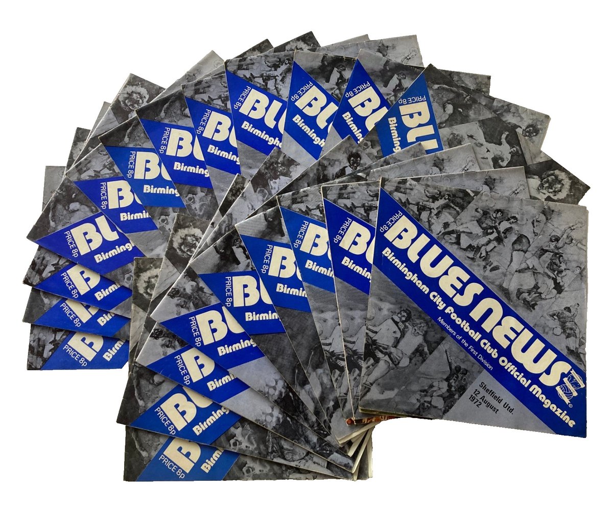 1972/73 BIRMINGHAM CITY COMPLETE SET 21 x HOME League programmes EXCELLENT COND.

£9.99 currently

1 bid

Ends Sun 14th Sep @ 6:05pm

ebay.co.uk/itm/2570934794…

#ad #bcfc #kro