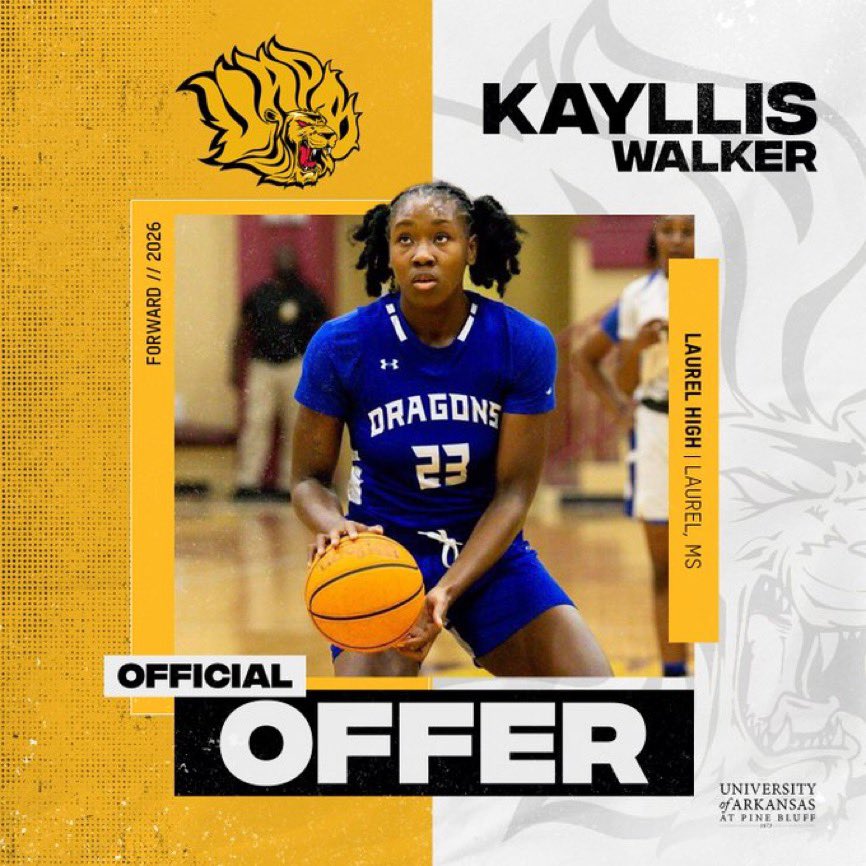 kayllis_walker's tweet photo. Blessed to receive an offer from @CoachLeakUAPB &amp; @UAPBLionsWBB. #Built4It 💪🏾 #AGTG https://t.co/m56YVinSiH