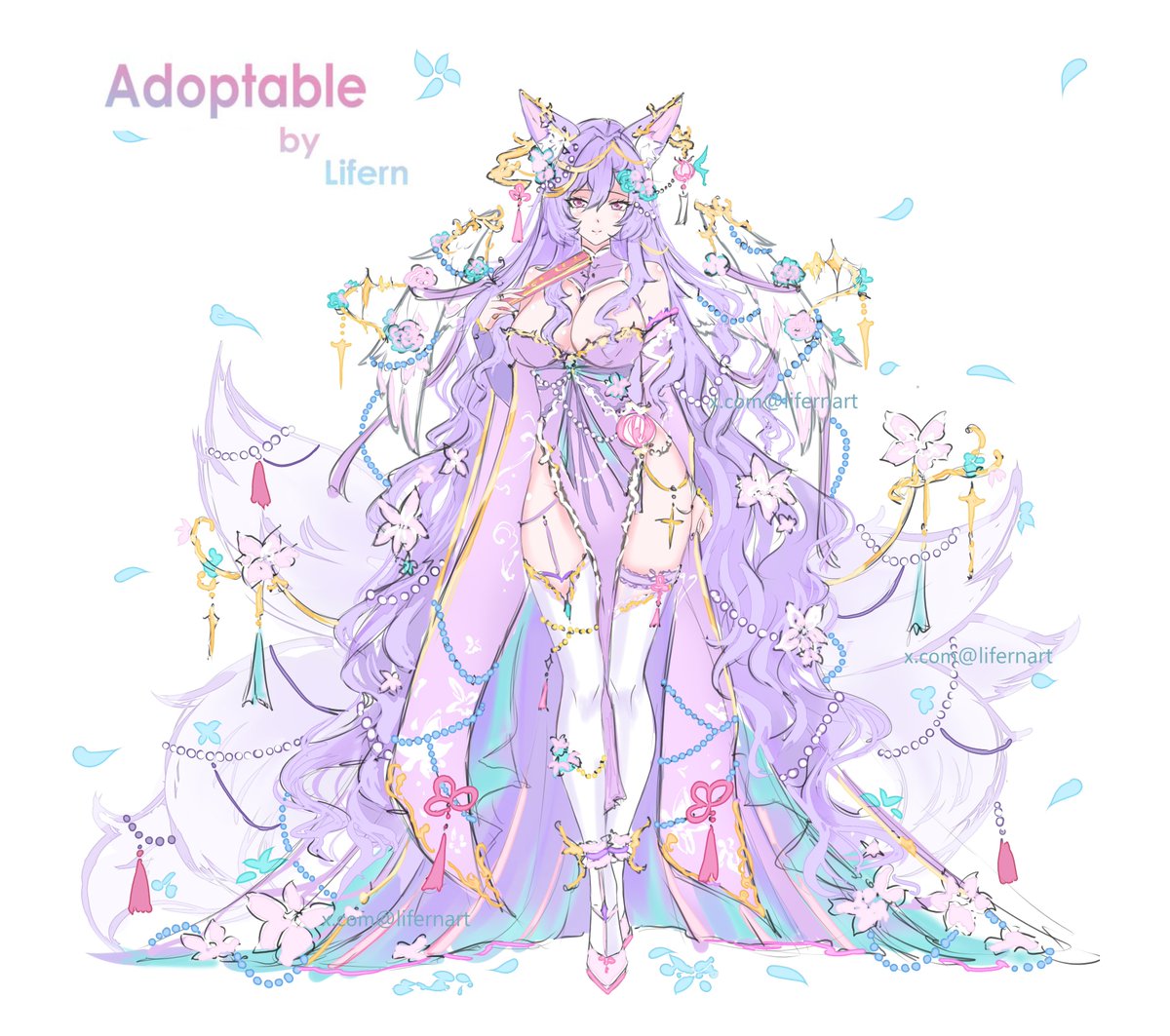 lifernart7's tweet photo. ⋆｡Adopt Auction - Lady-kitsune of Blossom ˚⋆

SB: 6$
AB: 160$
⟡ Description of bonuses on https://t.co/qzzsW6vn89

⟡ Link on auction in comments.
I would be very grateful for RT! ❤️
#adoptable #Vtuber #characterdesign #adopt #adoptables #oc https://t.co/F7mdMI82tA