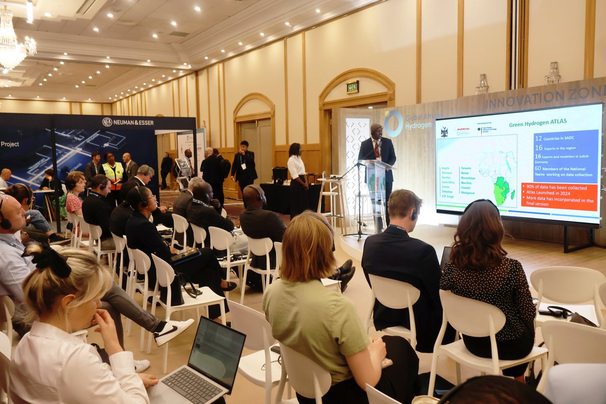 SASSCAL_ORG's tweet image. 1/2: SASSCAL at the @GAHS 2025 as a Supporting Partner.

#SASSCAL was represented by Executive Director Prof. Nelago Indongo, DST Dr. Budzanani Tacheba, &amp;amp; other staff members, who joined leaders &amp;amp; stakeholders to highlight SASSCAL’s contribution to Africa’s green hydrogen journey