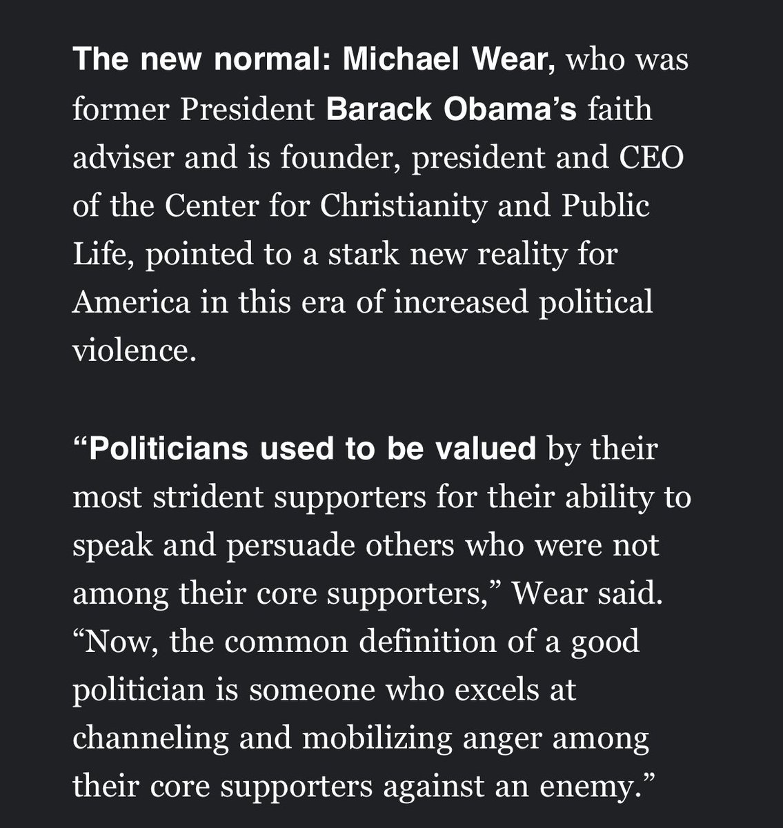 Our President &amp; CEO <a href="/MichaelRWear/">Michael Wear</a> is spot on in today’s <a href="/politico/">POLITICO</a>.