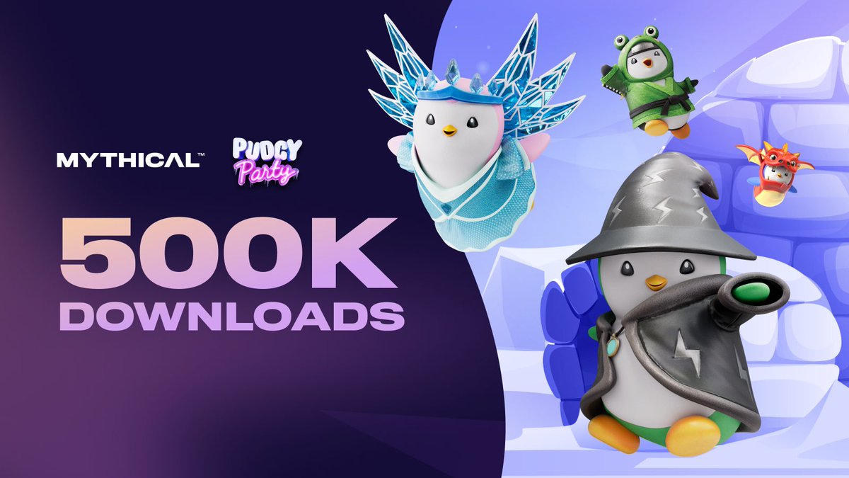 500,000 downloads on <a href="/PlayPudgyParty/">Pudgy Party</a>! 🔥

This is the 🐧 effect.

Have you joined the party yet?