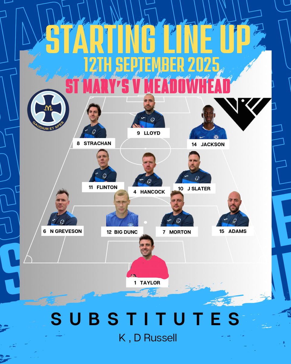🔵⚫️🔵⚫️🔵 Gosforth Stadium is a complete sell out for the curtain raiser of the 2025-26 season. Your Marian’s team to face Meadowhead this afternoon. #smfc