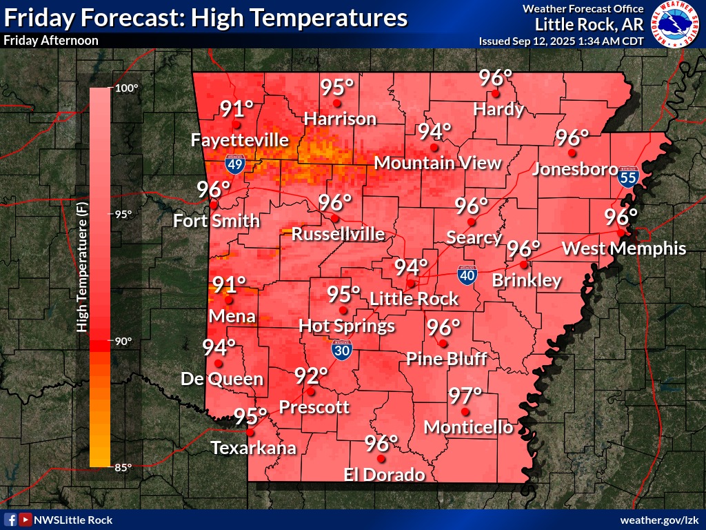 PulaskiAR's tweet image. 🌾 Hay there, Pulaski County! ☀️
It’s another sunny scorcher out there — with highs in the mid-90s and air drier than freshly cut hay on a hot field! 🔥😎

#HayTherePulaski #SecondSummer #PulaskiCountyWeather #GetOutsideAR #TrailTime #FishingDays #SunshineSeason