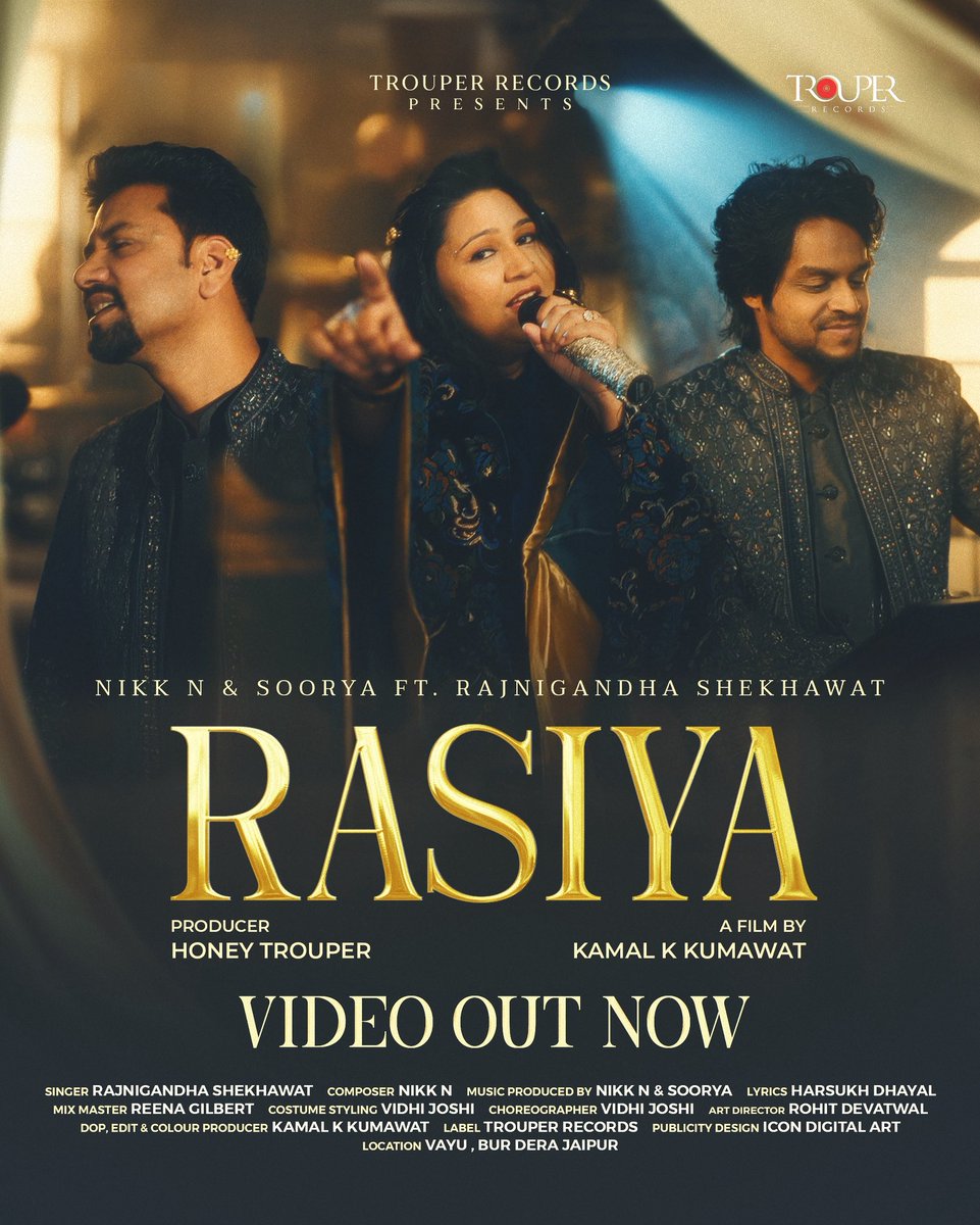 Khamma Ghani ❤️
#RASIYA is here – a brand new composition, a folk-inspired love story of pyaar, virah &amp; the colours of Rajasthan. 
Watch now youtu.be/Dr803QSzcuM 🎶

#NewMusic #NewMusicFriday #Trending