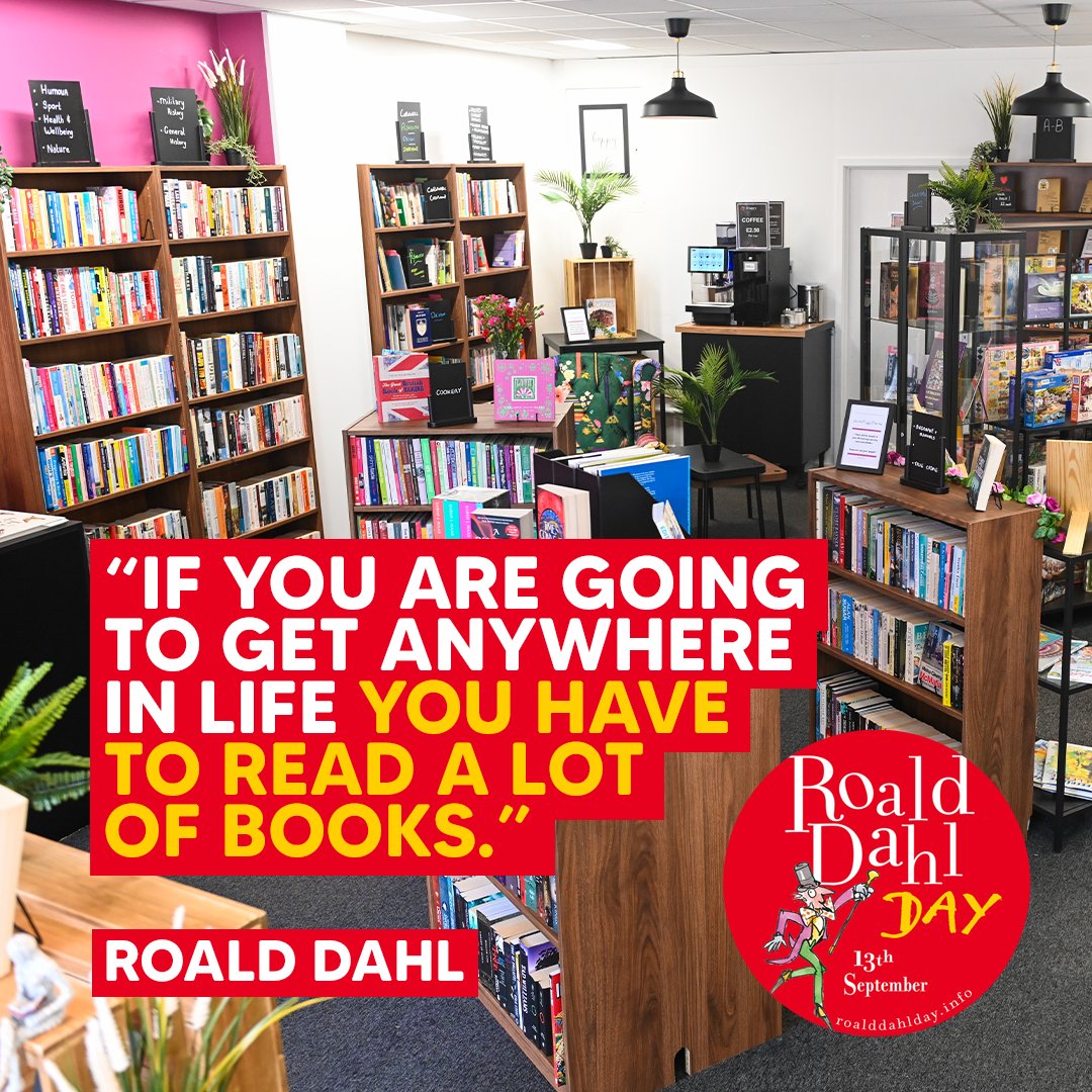 Today is #RoaldDahlDay, celebrating the life &amp; works of the beloved author &amp; his stories. 

Here at St Luke's we love our books so much that we even have our own bookshop filled with them. Pop down to our Plymstock Bookshop to see what we have in store.

stlukes-hospice.org.uk/shops/