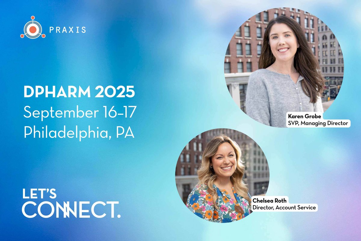 The Praxis team is Philly-bound for #DPHARM2025 next week! We can’t wait to connect with industry leaders, catch up with familiar faces and meet new ones shaping the future of #clinicalresearch. If you’re there, don’t be a stranger – come say hello! 👋