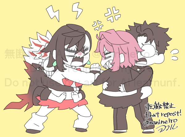 ぐだ男 「落書きdnddn ぎゅ～～」|ヨコル＊🐗🦋本『紅花』通販中！のイラスト